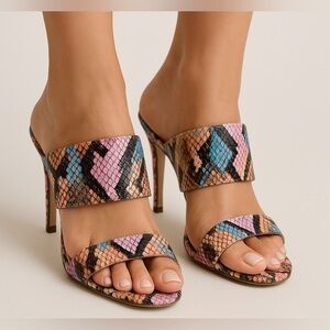 Steven Madden Mallory Multicolor Snake Heels